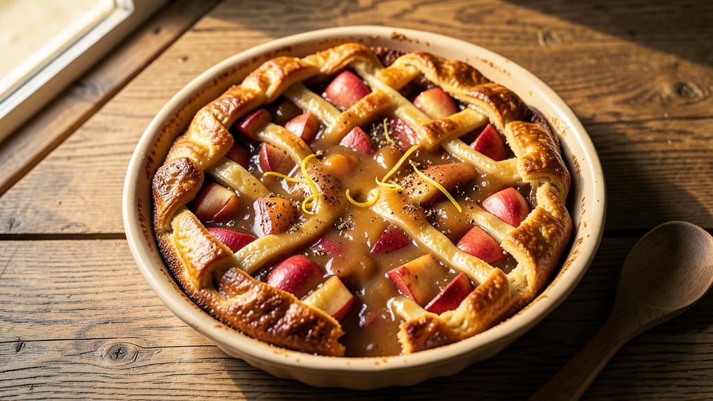Apple Pie Gooey Cake Recipe: Warm Spiced Apple Streusel Over Moist Vanilla Layers
