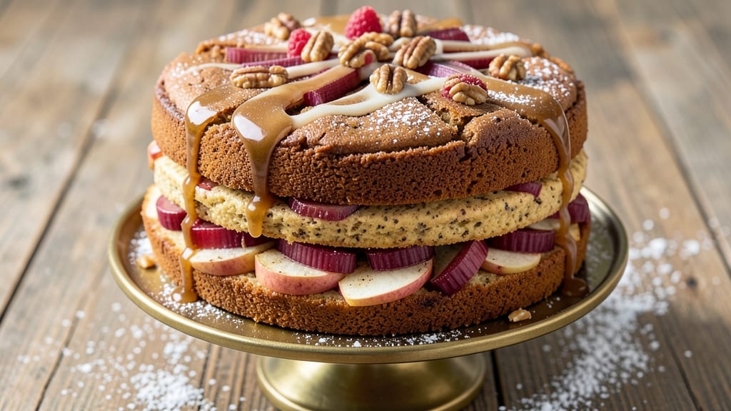 Apple and Rhubarb Cake Recipe: Tart-Sweet Balance With Buttery Streusel Top