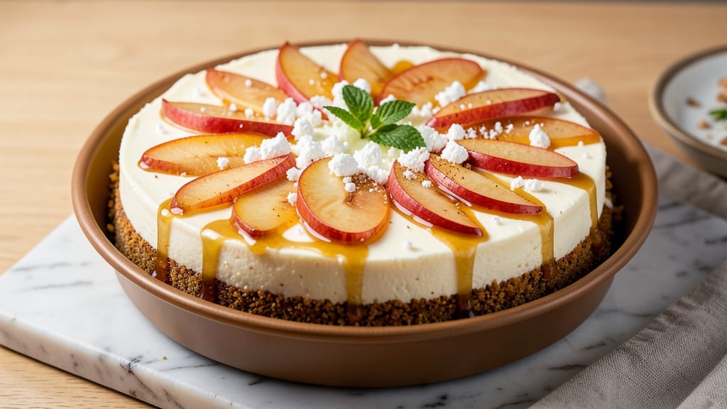 Apple Chimi Cheesecake Recipe: Crispy Top, Gooey Apple Streaks