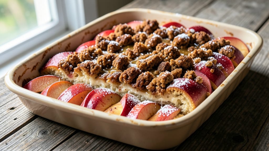 Apple Cinnamon Streusel Coffee Cake Recipe: Warm Spiced Streusel Crown Over Juicy Apple Layers