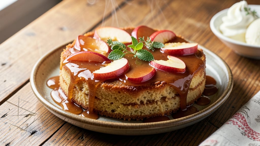 Apple Sticky Pudding Cake Recipe: Warm Spiced Apple Layers With Buttery Streusel Crown