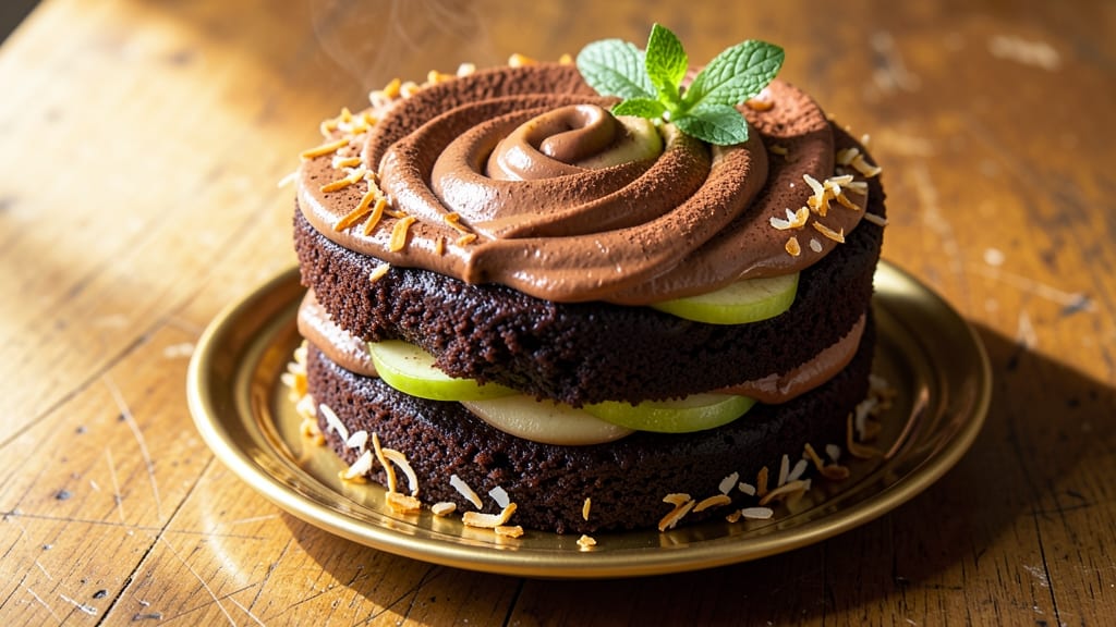 Apple Egg Cocoa Cake Recipe: Warm Spiced Layers with Gooey Chocolate Streaks
