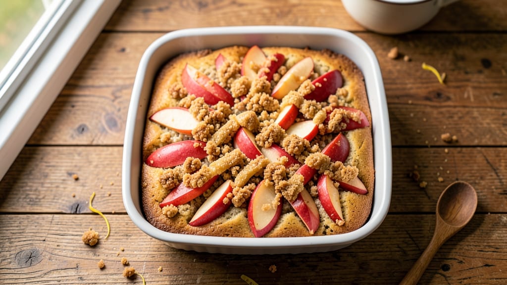 Apple Coffee Cake With Crumble Topping Recipe: Warm Spice Streusel Over Moist Apple Layers