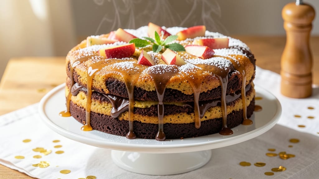 Apple Egg Chocolate Cake Recipe: Moist Layers and Hidden Apple Surprise