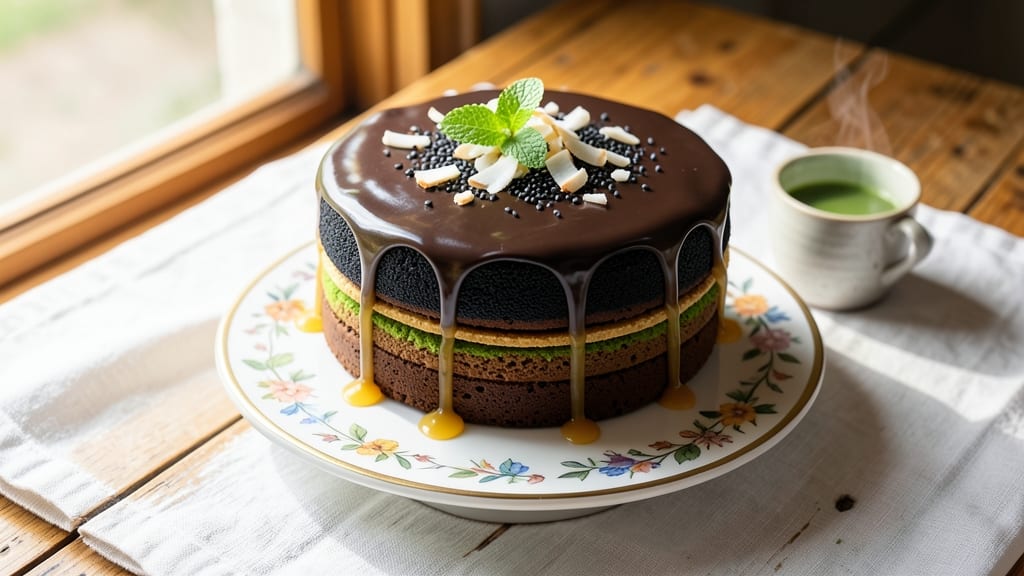 Asian Chocolate Cake Recipe: Matcha-Infused Moisture With Decadent Black Sesame Swirl