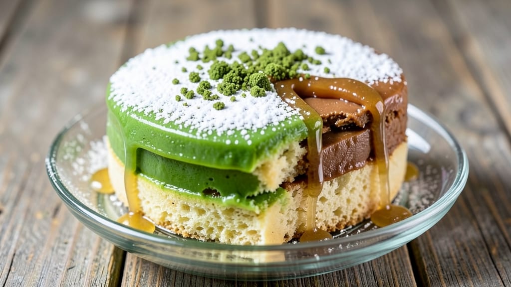 Asian Jiggly Cake Recipe: Silky Matcha Layers With Vibrant Green Swirls