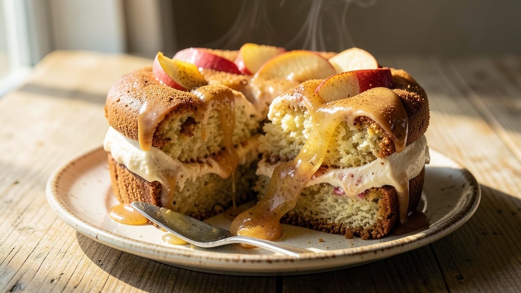 Apple Cinnamon Gooey Butter Cake Recipe: Spiced Apple Filling and Buttery Streusel Bliss