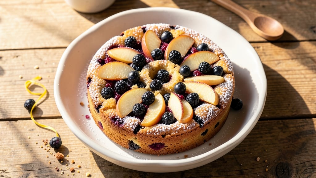 Apple Blackberry Cake Recipe: Buttery Streusel Crown Over Tart Fruit Layers
